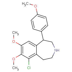 CAS No:67287-53-0 9-chloro-7,8-dimethoxy-5-(4-methoxyphenyl)-2,3,4,<br />5-tetrahydro-1H-3-benzazepine