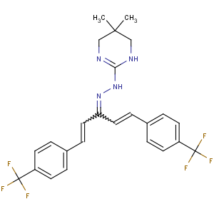 CAS No:67485-29-4 N-[[(1E,4E)-1,5-bis[4-(trifluoromethyl)phenyl]penta-1,<br />4-dien-3-ylidene]amino]-5,5-dimethyl-4,6-dihydro-1H-pyrimidin-2-amine