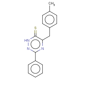 CAS No:675124-24-0 1,2,4-Triazine-6(1H)-thione,5-[(4-methylphenyl)methyl]-3-phenyl-