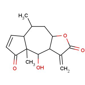 CAS No:6754-13-8 (3aR,5R,5aR,8aR,9S,9aS)-9-hydroxy-5,8a-dimethyl-1-methylidene-3a,4,5,5a,<br />9,9a-hexahydroazuleno[6,7-b]furan-2,8-dione