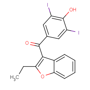 CAS No:68-90-6 (2-ethyl-1-benzofuran-3-yl)-(4-hydroxy-3,5-diiodophenyl)methanone