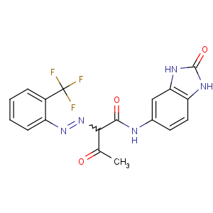 CAS No:68134-22-5 3-oxo-N-(2-oxo-1,<br />3-dihydrobenzimidazol-5-yl)-2-[[2-(trifluoromethyl)phenyl]diazenyl]<br />butanamide