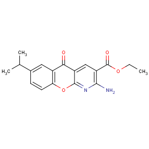 CAS No:68301-99-5 ethyl 2-amino-5-oxo-7-propan-2-ylchromeno[2,3-b]pyridine-3-carboxylate