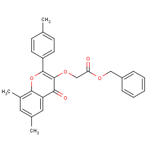 CAS No:6846-96-4 benzyl 2-[6,8-dimethyl-2-(4-methylphenyl)-4-oxo-chromen-3-yl]oxyacetate