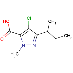 CAS No:685513-49-9 5-butan-2-yl-4-chloro-2-methylpyrazole-3-carboxylic acid