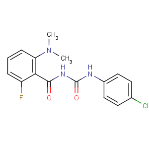 CAS No:68684-55-9 N-[(4-chlorophenyl)carbamoyl]-2-(dimethylamino)-6-fluorobenzamide