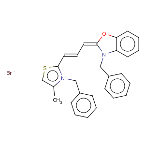 CAS No:68921-79-9 Benzoxazolium,2-[3-[4-methyl-3-(phenylmethyl)-2(3H)-thiazolylidene]-1-propen-1-yl]-3-(phenylmethyl)-,bromide (1:1)