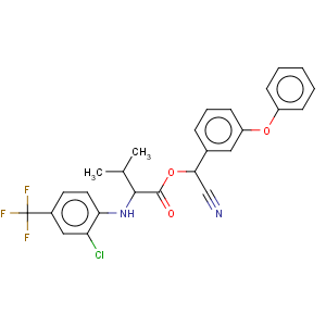 CAS No:69409-94-5 Valine,N-[2-chloro-4-(trifluoromethyl)phenyl]-, cyano(3-phenoxyphenyl)methyl ester
