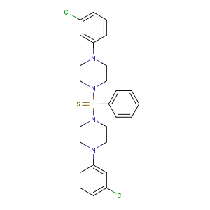 CAS No:6945-64-8 Piperazine,1,1'-(phenylphosphinothioylidene)bis[4-(3-chlorophenyl)- (9CI)