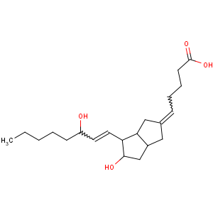 CAS No:69552-46-1 (5E)-5-[(3aS,4R,5R,6aS)-5-hydroxy-4-[(E,3S)-3-hydroxyoct-1-enyl]-3,3a,4,<br />5,6,6a-hexahydro-1H-pentalen-2-ylidene]pentanoic acid