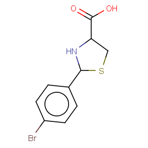 CAS No:69570-83-8 4-Thiazolidinecarboxylicacid, 2-(4-bromophenyl)-