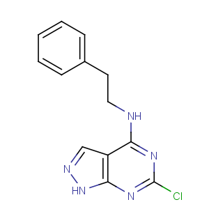 CAS No:6958-84-5 1H-Pyrazolo[3,4-d]pyrimidin-4-amine,6-chloro-N-(2-phenylethyl)-