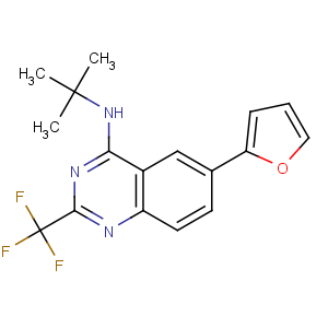 CAS No:6989-24-8 N-tert-butyl-6-(furan-2-yl)-2-(trifluoromethyl)quinazolin-4-amine