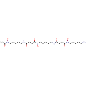 CAS No:70-51-9 N-[5-[[4-[5-[acetyl(hydroxy)amino]pentylamino]-4-oxobutanoyl]-<br />hydroxyamino]pentyl]-N'-(5-aminopentyl)-N'-hydroxybutanediamide