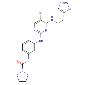 CAS No:702674-56-4 N-[3-[[5-bromo-4-[2-(1H-imidazol-5-yl)ethylamino]pyrimidin-2-yl]amino]<br />phenyl]pyrrolidine-1-carboxamide