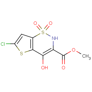 CAS No:70374-51-5 methyl<br />6-chloro-4-hydroxy-1,1-dioxo-2H-thieno[2,3-e]thiazine-3-carboxylate