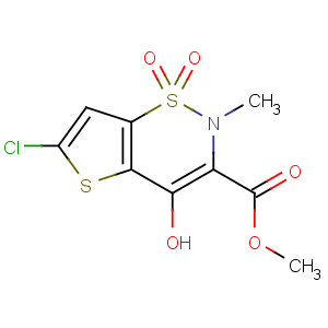 CAS No:70415-50-8 methyl<br />6-chloro-4-hydroxy-2-methyl-1,1-dioxothieno[2,3-e]thiazine-3-carboxylate