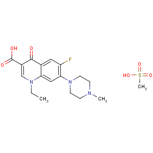 CAS No:70458-95-6 1-ethyl-6-fluoro-7-(4-methylpiperazin-1-yl)-4-oxoquinoline-3-carboxylic<br />acid