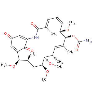 CAS No:70563-58-5 Geldanamycin,17-demethoxy-15-methoxy-11-O-methyl-, (15R)-