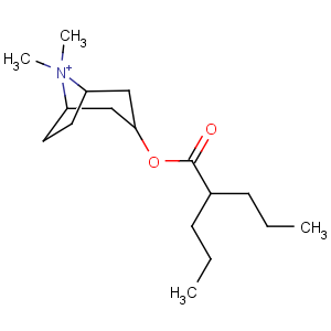 CAS No:70642-90-9 8-Azoniabicyclo[3.2.1]octane,8,8-dimethyl-3-[(1-oxo-2-propylpentyl)oxy]-, (3-endo)-