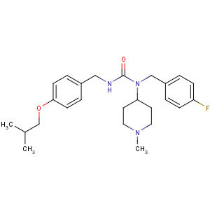 CAS No:706779-91-1 1-[(4-fluorophenyl)methyl]-1-(1-methylpiperidin-4-yl)-3-[[4-(2-<br />methylpropoxy)phenyl]methyl]urea