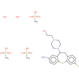 CAS No:70932-17-1 1-Piperazineethanol, 4-(8-amino-10,11-dihydro-3-fluorodibenzo(b,f)thiepin-10-yl)-, trimethanesulfonate, dihydrate