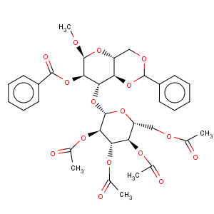 CAS No:71238-93-2 a-D-Glucopyranoside, methyl4,6-O-(phenylmethylene)-3-O-(2,3,4,6-tetra-O-acetyl-b-D-glucopyranosyl)-, benzoate (9CI)