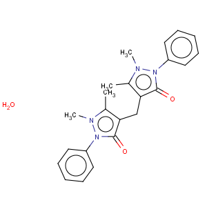 CAS No:71501-10-5 3H-Pyrazol-3-one,4,4'-methylenebis[1,2-dihydro-1,5-dimethyl-2-phenyl-, monohydrate (9CI)