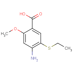 CAS No:71675-86-0 4-amino-5-ethylsulfanyl-2-methoxybenzoic acid
