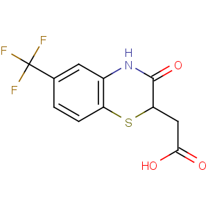 CAS No:7196-94-3 2-[3-oxo-6-(trifluoromethyl)-4H-1,4-benzothiazin-2-yl]acetic acid