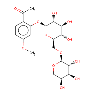 CAS No:72520-92-4 2-acetyl-5-methoxyphenyl 6-O-alpha-L-arabinopyranosyl-beta-D-glucopyranoside