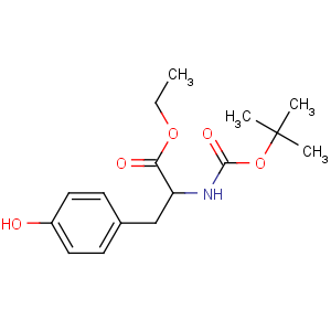 CAS No:72594-77-5 ethyl<br />(2S)-3-(4-hydroxyphenyl)-2-[(2-methylpropan-2-yl)oxycarbonylamino]<br />propanoate