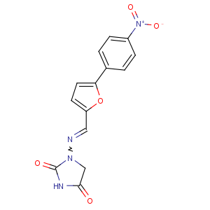 CAS No:7261-97-4 1-[(E)-[5-(4-nitrophenyl)furan-2-yl]methylideneamino]imidazolidine-2,<br />4-dione