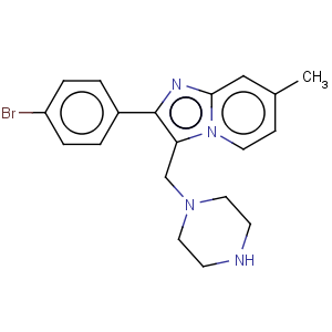 CAS No:727975-58-8 2-(4-Bromo-phenyl)-7-methyl-3-piperazin-1-ylmethyl-imidazo[1,2-a]pyridine