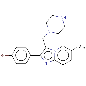 CAS No:727977-45-9 2-(4-Bromo-phenyl)-6-methyl-3-piperazin-1-ylmethyl-imidazo[1,2-a]pyridine