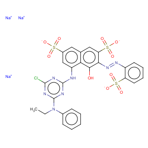 CAS No:72829-25-5 2,7-Naphthalenedisulfonicacid,5-[[4-chloro-6-(ethylphenylamino)-1,3,5-triazin-2-yl]amino]-4-hydroxy-3-[2-(2-sulfophenyl)diazenyl]-,sodium salt (1:3)