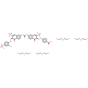 CAS No:72906-32-2 p-[[1-hydroxy-6-[[[[5-hydroxy-7-sulpho-6-[(4-sulpho-o-tolyl)azo]-2-naphthyl]amino]carbonyl]amino]-3-sulpho-2-naphthyl]azo]benzoic acid, compound with 2,2'-iminodiethanol (1:4)