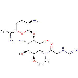 CAS No:73196-97-1 L-chiro-Inositol,4-amino-1,4-dideoxy-3-O-(2,6-diamino-2,3,4,6,7-pentadeoxy-b-L-lyxo-heptopyranosyl)-1-[[[(iminomethyl)amino]acetyl]methylamino]-6-O-methyl-