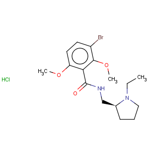 CAS No:73220-03-8 Benzamide,3-bromo-N-[[(2S)-1-ethyl-2-pyrrolidinyl]methyl]-2,6-dimethoxy-, hydrochloride(1:1)