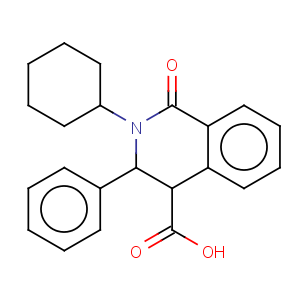 CAS No:73349-37-8 4-Isoquinolinecarboxylicacid, 2-cyclohexyl-1,2,3,4-tetrahydro-1-oxo-3-phenyl-, trans- (9CI)