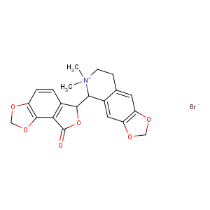 CAS No:73604-30-5 6-(6,6-dimethyl-7,8-dihydro-5H-[1,3]dioxolo[4,<br />5-g]isoquinolin-6-ium-5-yl)-6H-furo[3,4-g][1,3]benzodioxol-8-one