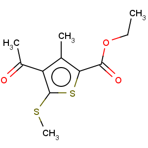 CAS No:74597-79-8 2-Thiophenecarboxylicacid, 4-acetyl-3-methyl-5-(methylthio)-, ethyl ester