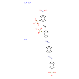 CAS No:74764-74-2 Benzenesulfonic acid, 2-(2-(4-nitro-2-sulfophenyl)ethenyl)-5-((4-((4-sulfophenyl)azo)phenyl)azo)-, trisodium salt