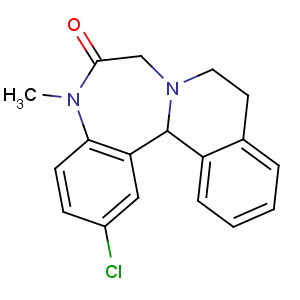 CAS No:7492-29-7 2-chloro-5-methyl-7,9,10,14b-tetrahydroisoquinolino[2,1-d][1,<br />4]benzodiazepin-6-one