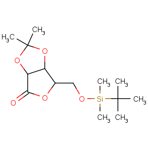 CAS No:75467-36-6 (3aR,6R,6aR)-6-[[tert-butyl(dimethyl)silyl]oxymethyl]-2,2-dimethyl-6,<br />6a-dihydro-3aH-furo[3,4-d][1,3]dioxol-4-one