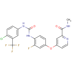 CAS No:755037-03-7 4-[4-[[4-chloro-3-(trifluoromethyl)phenyl]carbamoylamino]-3-<br />fluorophenoxy]-N-methylpyridine-2-carboxamide