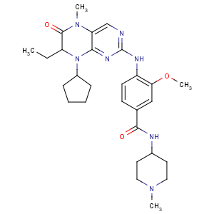 CAS No:755038-02-9 4-[[(7R)-8-cyclopentyl-7-ethyl-5-methyl-6-oxo-7H-pteridin-2-yl]amino]-3-<br />methoxy-N-(1-methylpiperidin-4-yl)benzamide