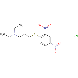 CAS No:7579-63-7 1-Propanamine,3-[(2,4-dinitrophenyl)thio]-N,N-diethyl-, hydrochloride (1:1)