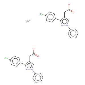 CAS No:75821-71-5 1H-Pyrazole-4-aceticacid, 3-(4-chlorophenyl)-1-phenyl-, calcium salt (2:1)
