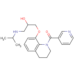 CAS No:76252-06-7 [8-[2-hydroxy-3-(propan-2-ylamino)propoxy]-3,<br />4-dihydro-2H-quinolin-1-yl]-pyridin-3-ylmethanone